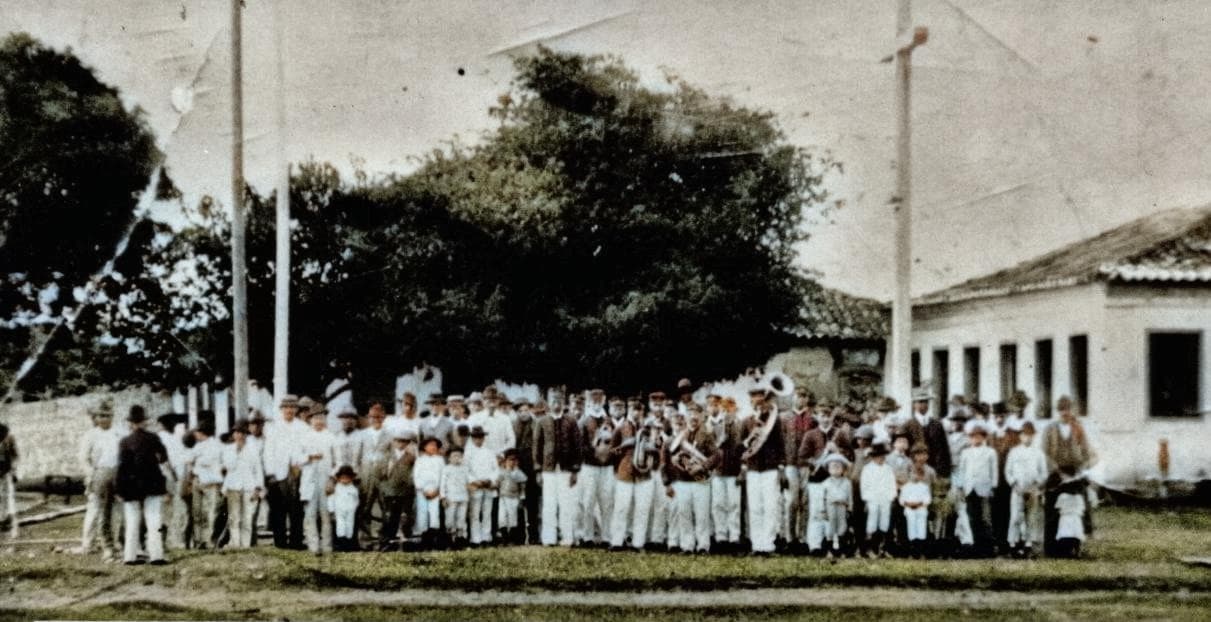 Registro histórico das festas de São Benedito com a Filarmônica Minerva